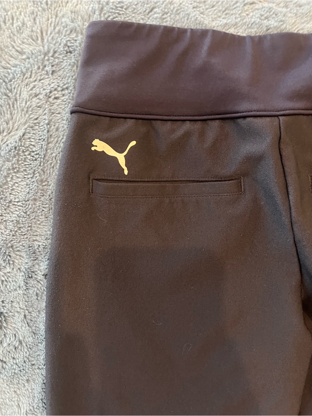 Puma Girl's Black Active Pants with Comfort Waistband